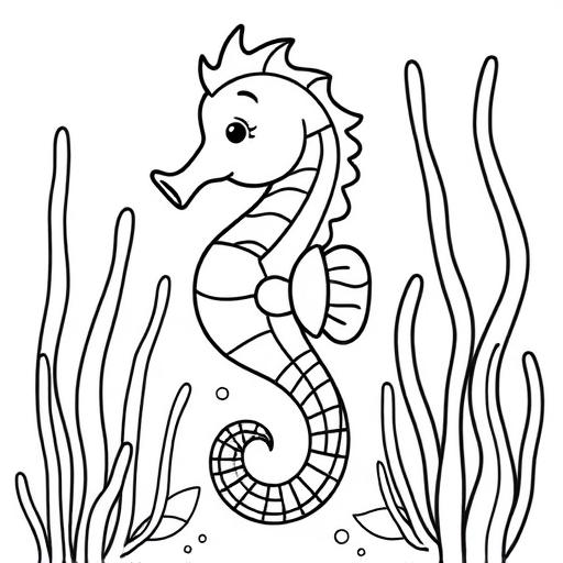 Cavalluccio marino disegno da colorare