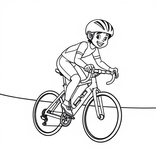 Ciclismo disegno da colorare