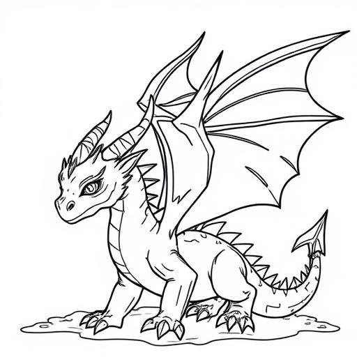 Drago ghiaccio disegno da colorare