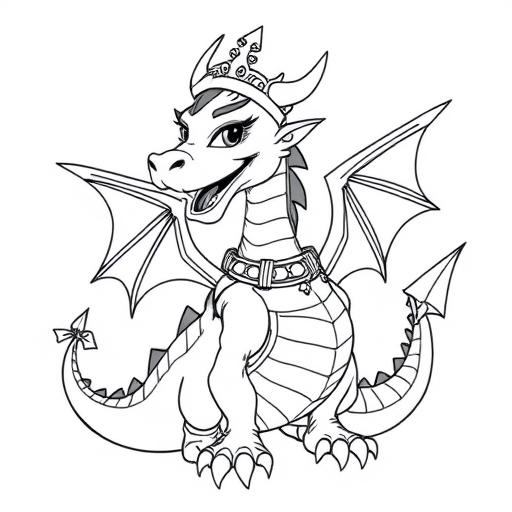 Drago regale disegno da colorare