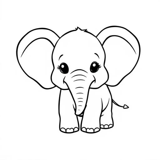Elefante da colorare