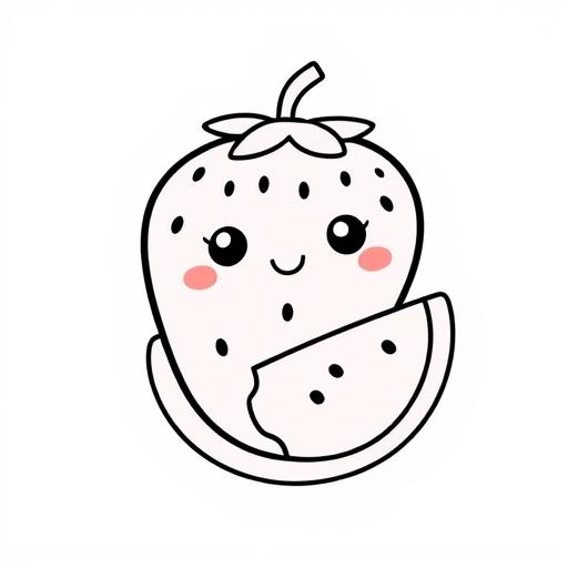 Frutta kawaii disegno da colorare