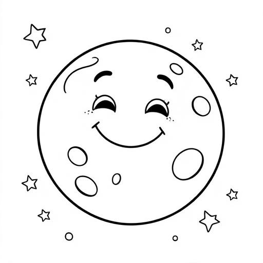 Luna disegno da colorare