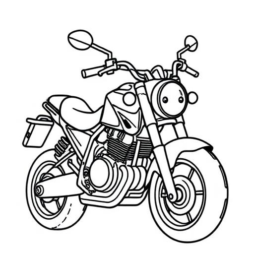 Moto disegno da colorare