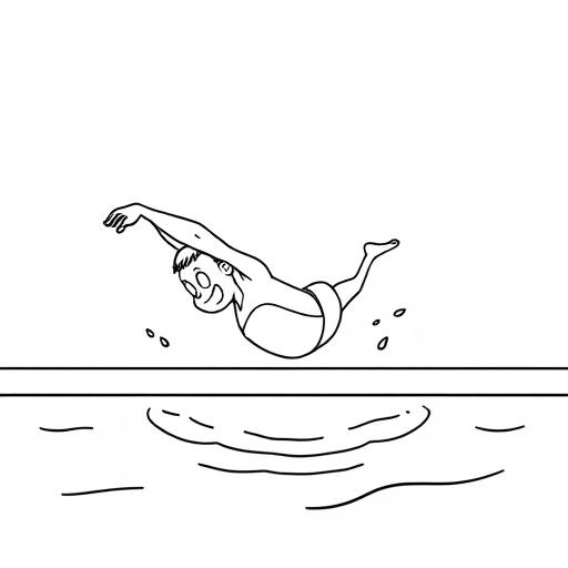 Nuoto disegno da colorare
