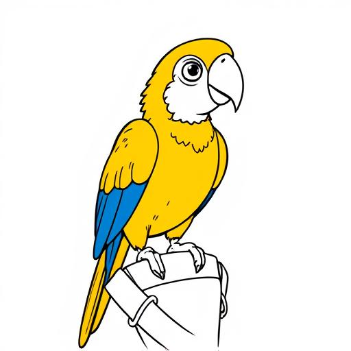 Pappagallo pirata disegno da colorare
