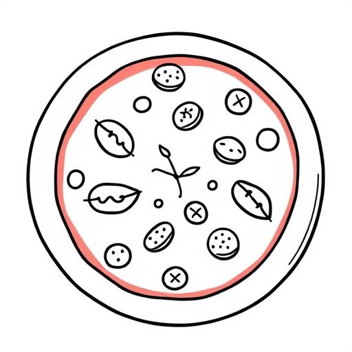 Pizza disegno da colorare