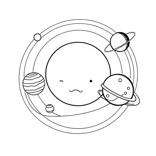 Sistema solare disegno da colorare