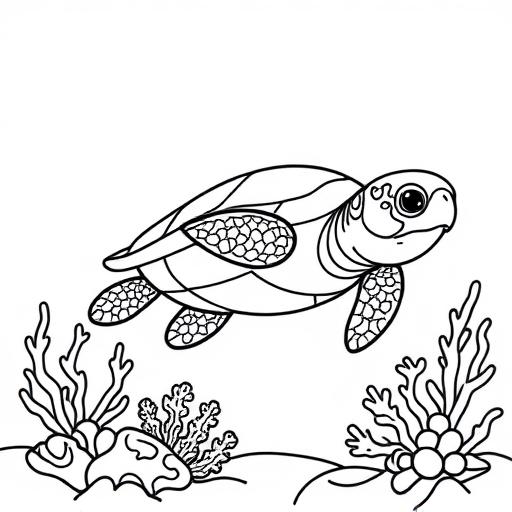 Tartaruga marina disegno da colorare