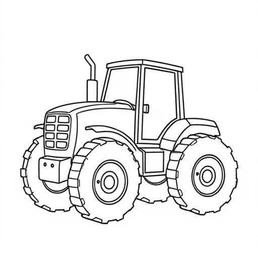 Trattore disegno da colorare