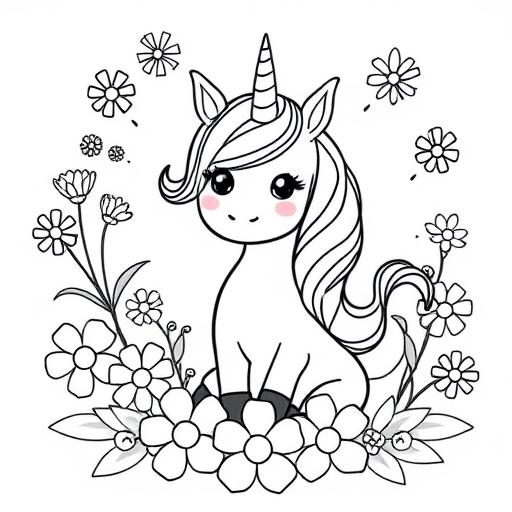 Unicorno tra i Fiori